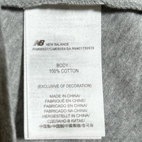 𝙁𝙍𝙀𝙀 🅽🅴🆆 New Balance Los Angeles 100% cotton pink/purple logo gray tee, L - Picture 6 of 10